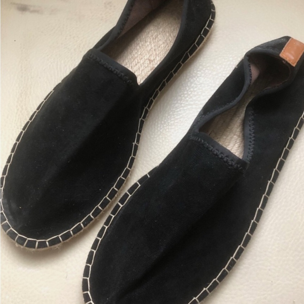 Black Espadrille Slip-On Shoes